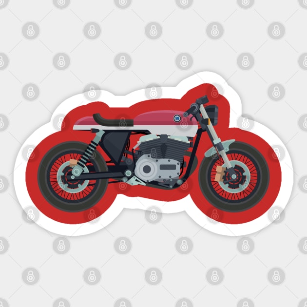 Cafe Racer Sticker by funkymonkeytees